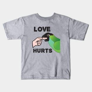 Love Hurts - Nanday Conure Parrot Kids T-Shirt